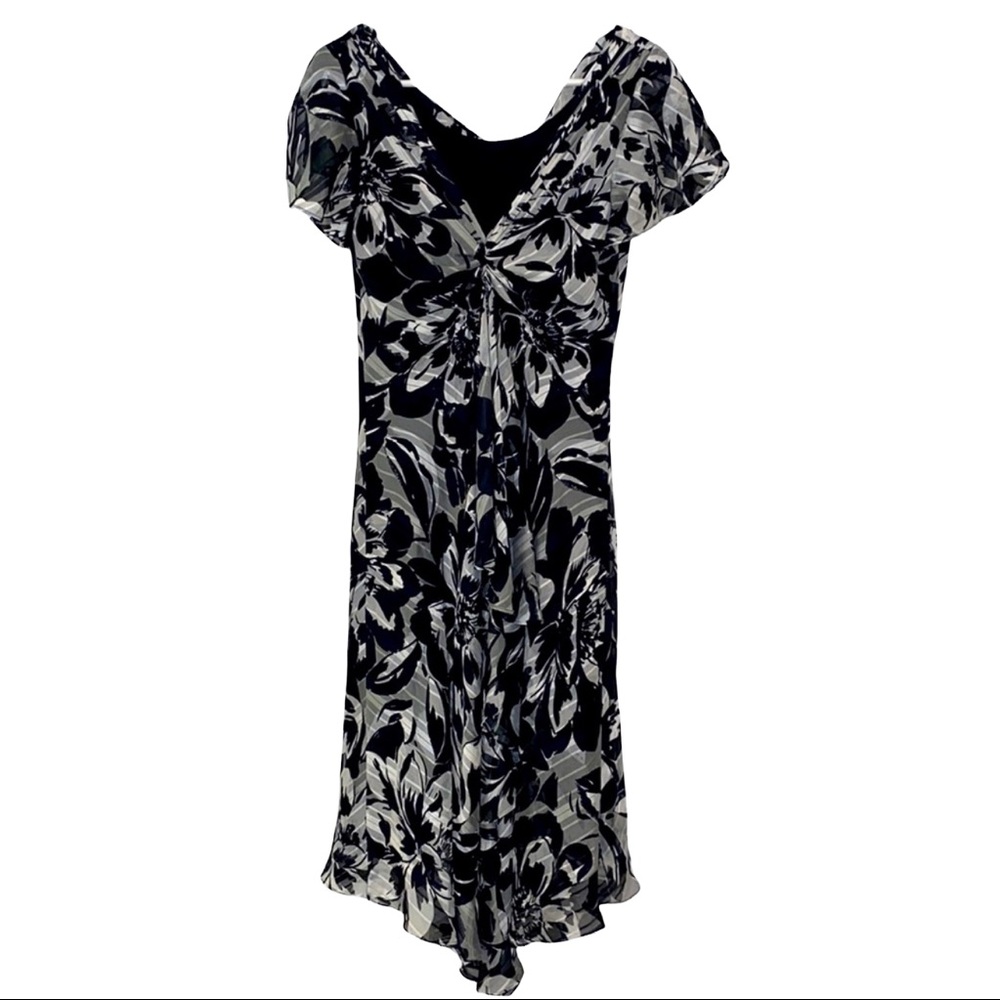 Black and White Floral Dress